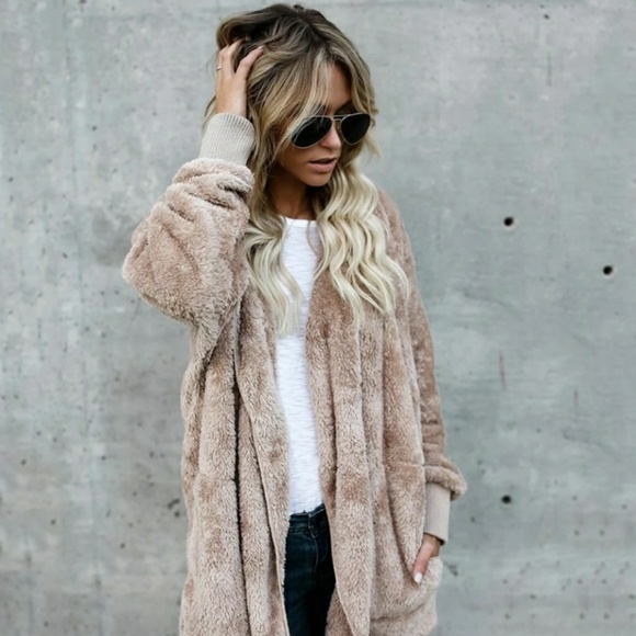 Womens Oversized Long Hoodie Cardigan NEW - Picture 5 of 5